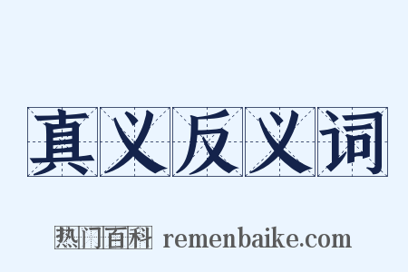 真义反义词是什么意思的图片